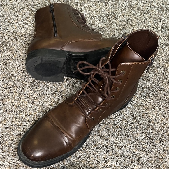 Unlisted by Kenneth Cole Dark Brown Lace-Up Boots - Picture 2 of 4